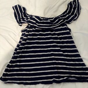 Old Navy Navy and White Striped Top